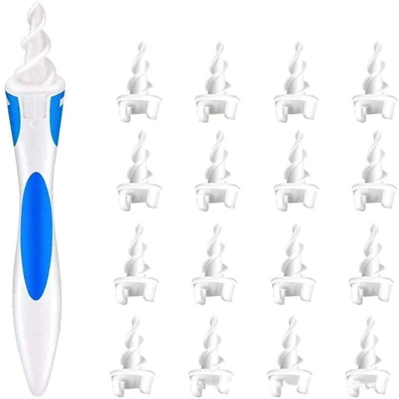 16 pcs Ear Cleaning Tools Tools Ear Scoop Cleaning Ear Wax Silicone Soft Spiral