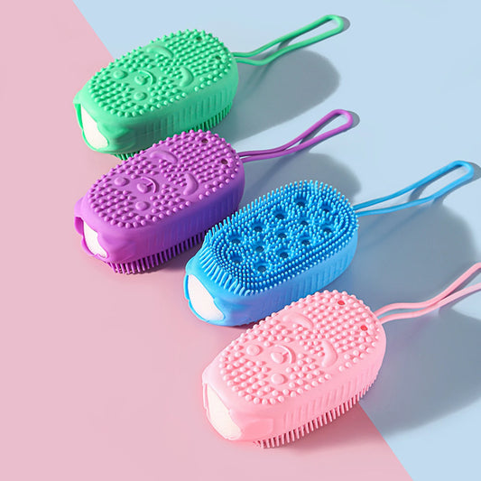 Soft Silicone Body Brush Scrubber Wash Bath Shower Exfoliating Skin