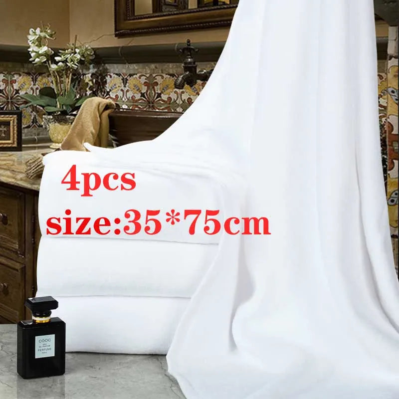 High Quality New 100% Cotton Bath Towels White