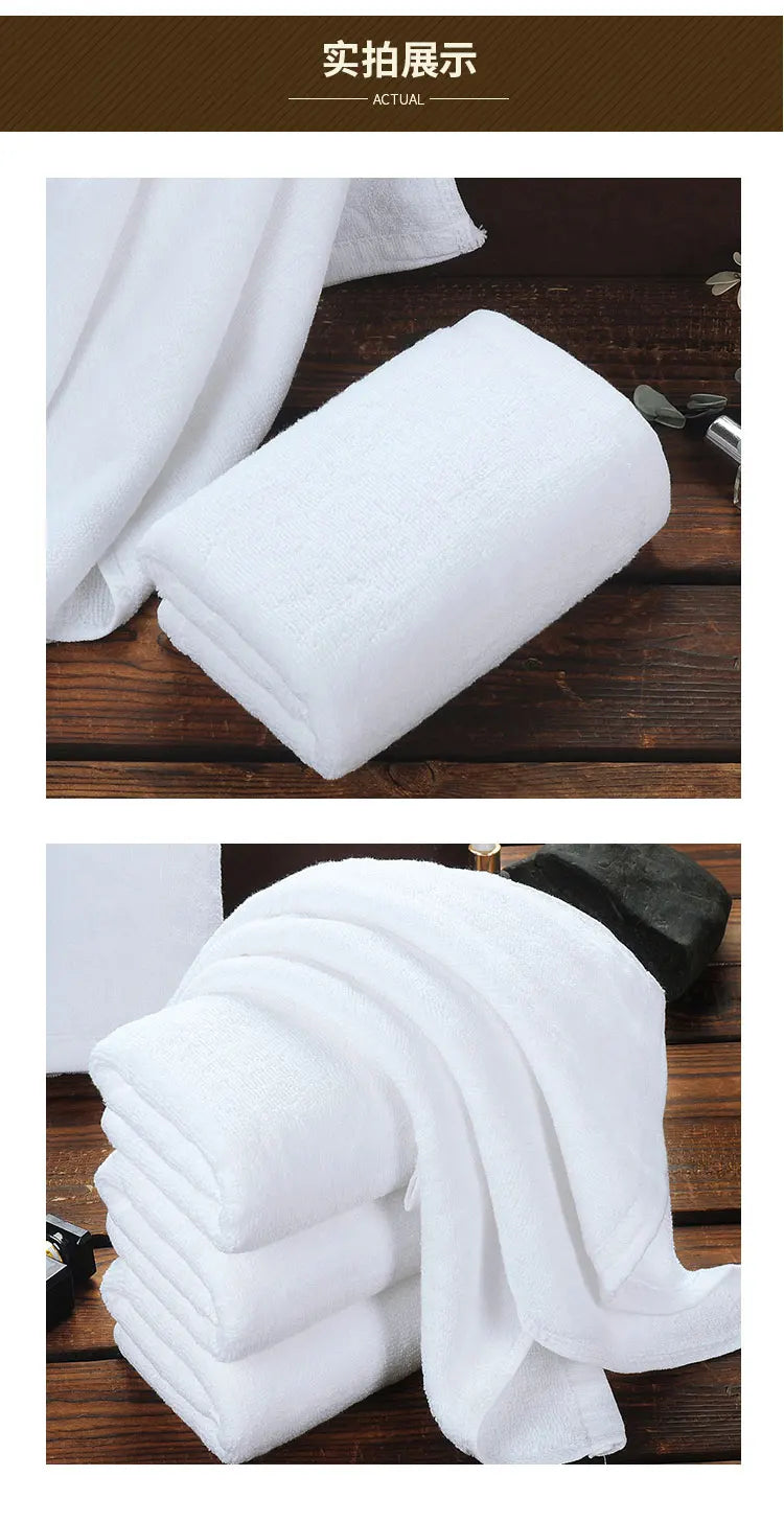 High Quality New 100% Cotton Bath Towels White