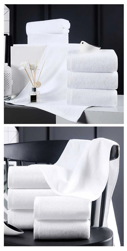 High Quality New 100% Cotton Bath Towels White
