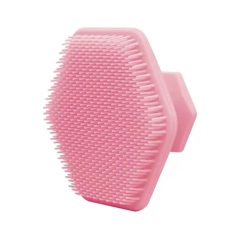 Exfoliating Silicone Brush Cleanser No Slip Handle Body Scrubber Cleans and Massages Skin