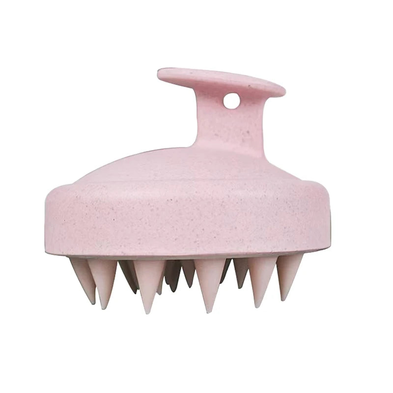 Hair Wash Brush TPE+Wheat Straw Hair Wash Brush Scalp Stop Itch Scratching