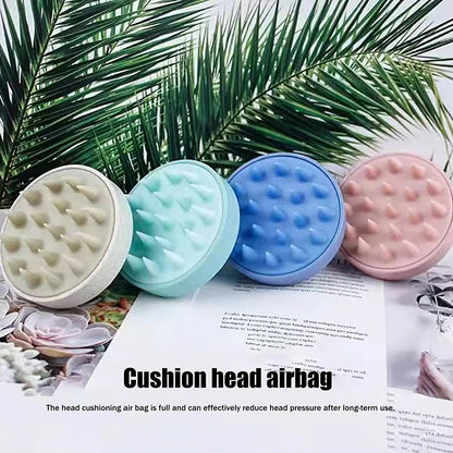 Hair Wash Brush TPE+Wheat Straw Hair Wash Brush Scalp Stop Itch Scratching