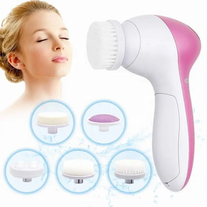 Electric Facial Cleaner 5 IN 1 Face Cleansing Brush Wash Machine Spa Skin Care Massager