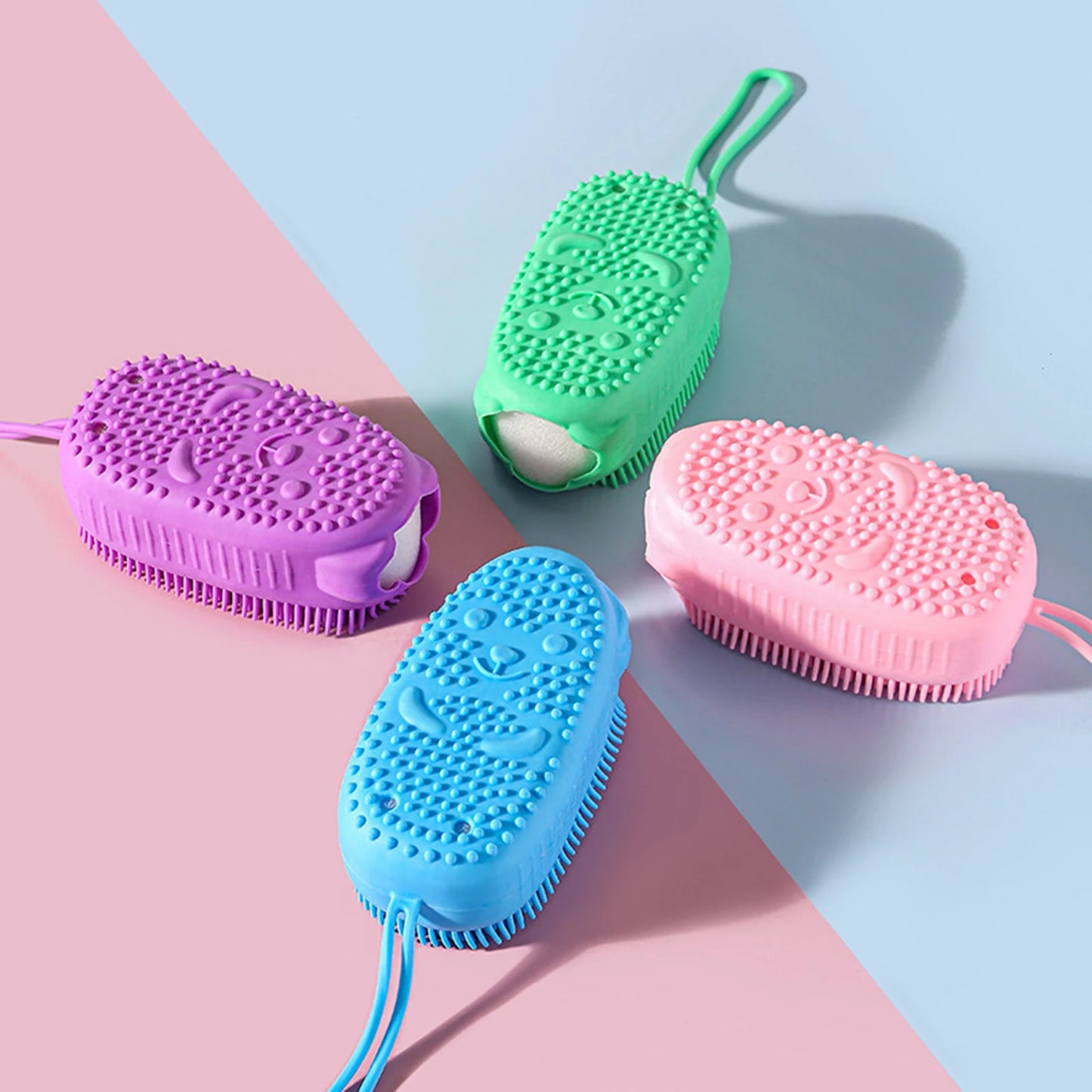 Soft Silicone Body Brush Scrubber Wash Bath Shower Exfoliating Skin