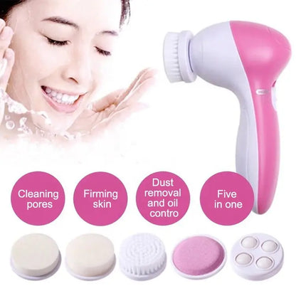 Electric Facial Cleaner 5 IN 1 Face Cleansing Brush Wash Machine Spa Skin Care Massager