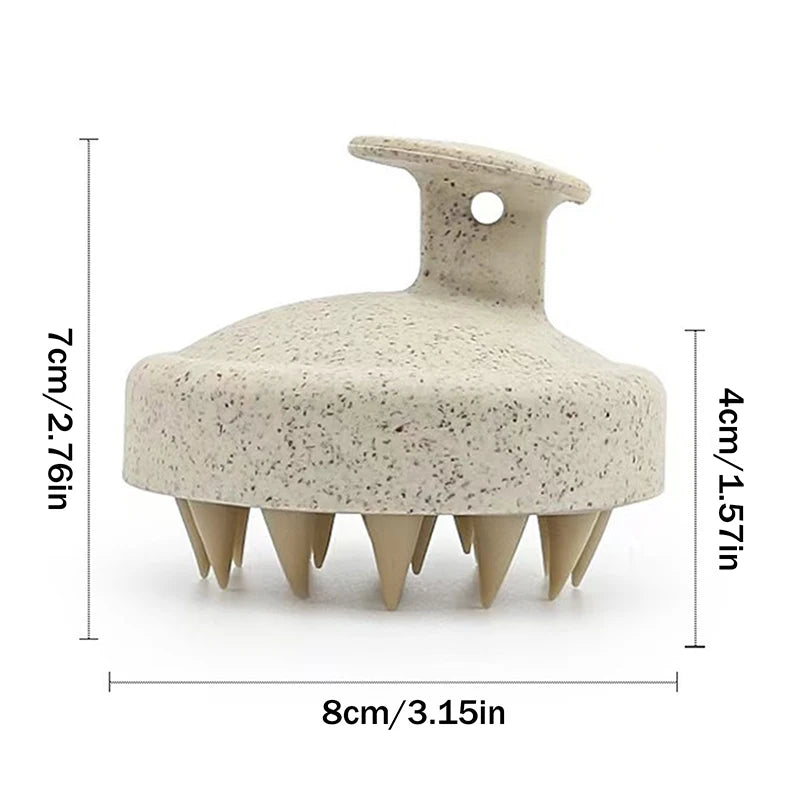 Hair Wash Brush TPE+Wheat Straw Hair Wash Brush Scalp Stop Itch Scratching