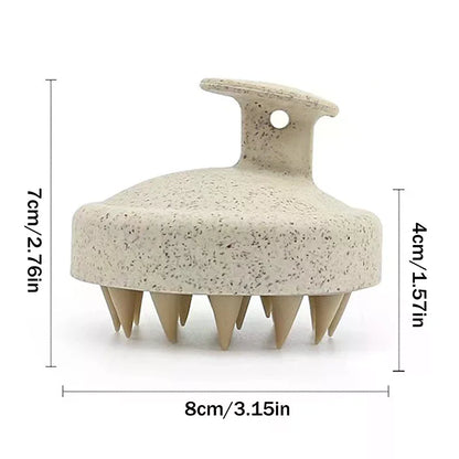 Hair Wash Brush TPE+Wheat Straw Hair Wash Brush Scalp Stop Itch Scratching