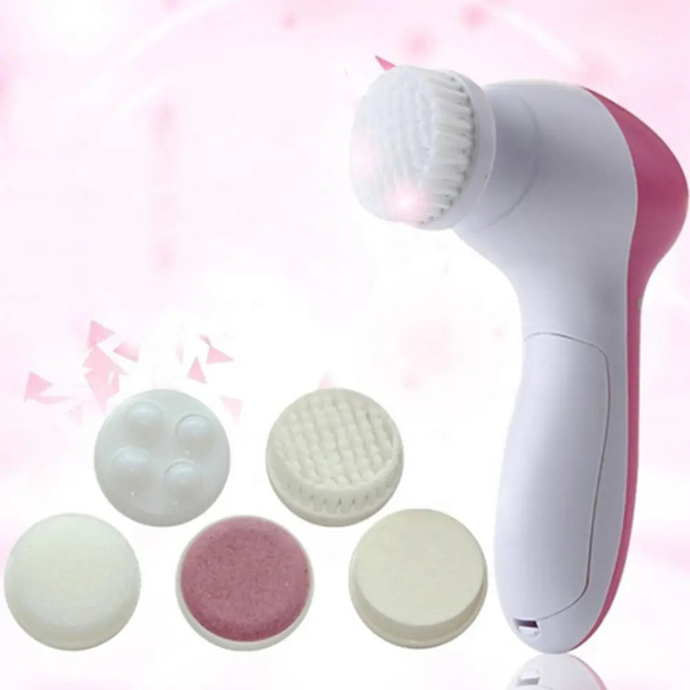 Electric Facial Cleaner 5 IN 1 Face Cleansing Brush Wash Machine Spa Skin Care Massager